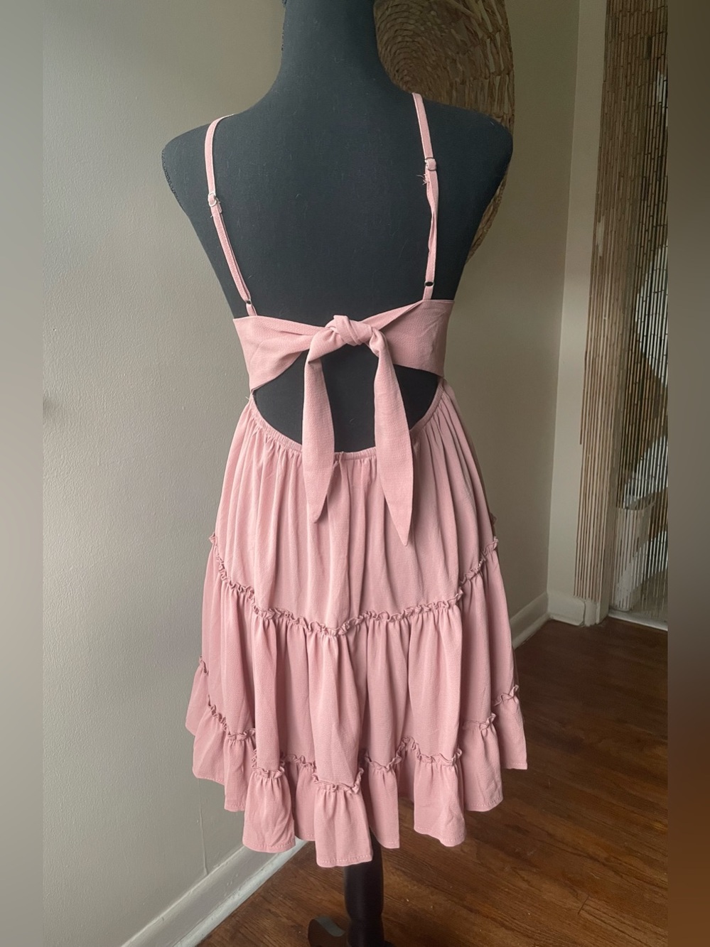 Hello Molly Blush Pink Lace-Trim Tiered Sundress - Picture 3 of 6